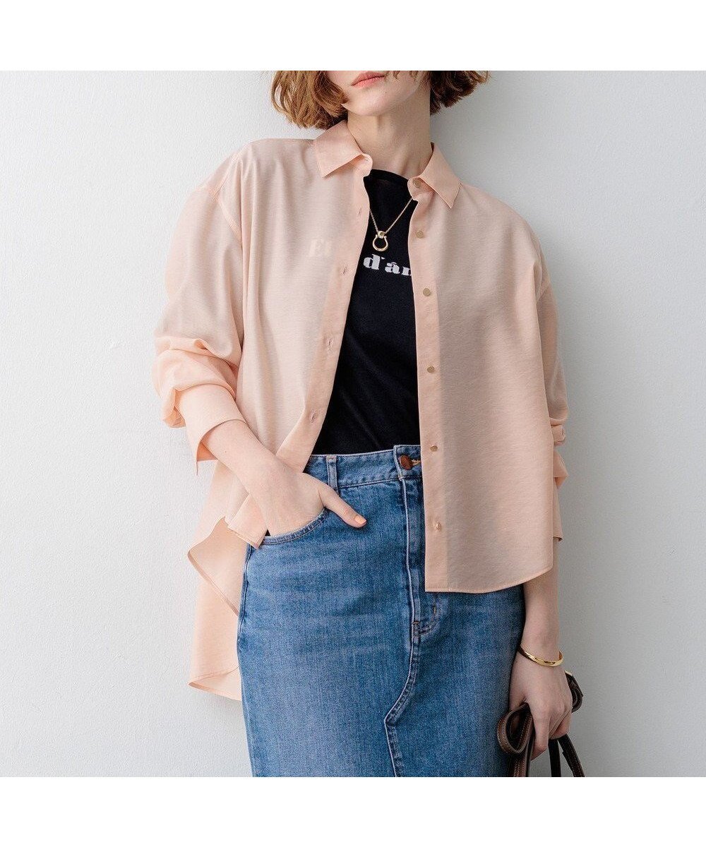 【23区/NIJYUSANKU】の【CanCam掲載】シアータンブラー シャツ インテリア・キッズ・メンズ・レディースファッション・服の通販 founy(ファニー) 　雑誌掲載アイテム　Magazine Picks & Fashion Features　ファッション雑誌　Fashion Magazines　キャンキャン　CanCam　ファッション　Fashion　レディースファッション　Fashion for Women　トップス・カットソー　Cut & Sew Tops　シャツ・ブラウス・オフィスカジュアル　Elegant Blouses & Button-Ups　春　Spring　4月号　April Issue　サテン　Satin, Glossy Fabric　ジャケット　Jacket, Outerwear　雑誌　Magazine, Fashion Magazine　タンク　Tank Top, Sleeveless Top　ダブル　Double, Double-Breasted　ドレープ　Drape, Draping Fabric　フェミニン　Feminine, Girly　ブルゾン　Blouson, Bomber Jacket　ポケット　Pocket, Pocket Detail　リラックス　Relax, Relaxed Fit　ワイド　Wide, Wide Fit　S/S・春夏　SS, Spring/Summer, Warm Season　おすすめ　Recommended / Our Picks　夏　Summer　エレガント 上品　Elegant　2026年　2026　ピンク系|ID: prp329100004925449 ipo3291000000036960820