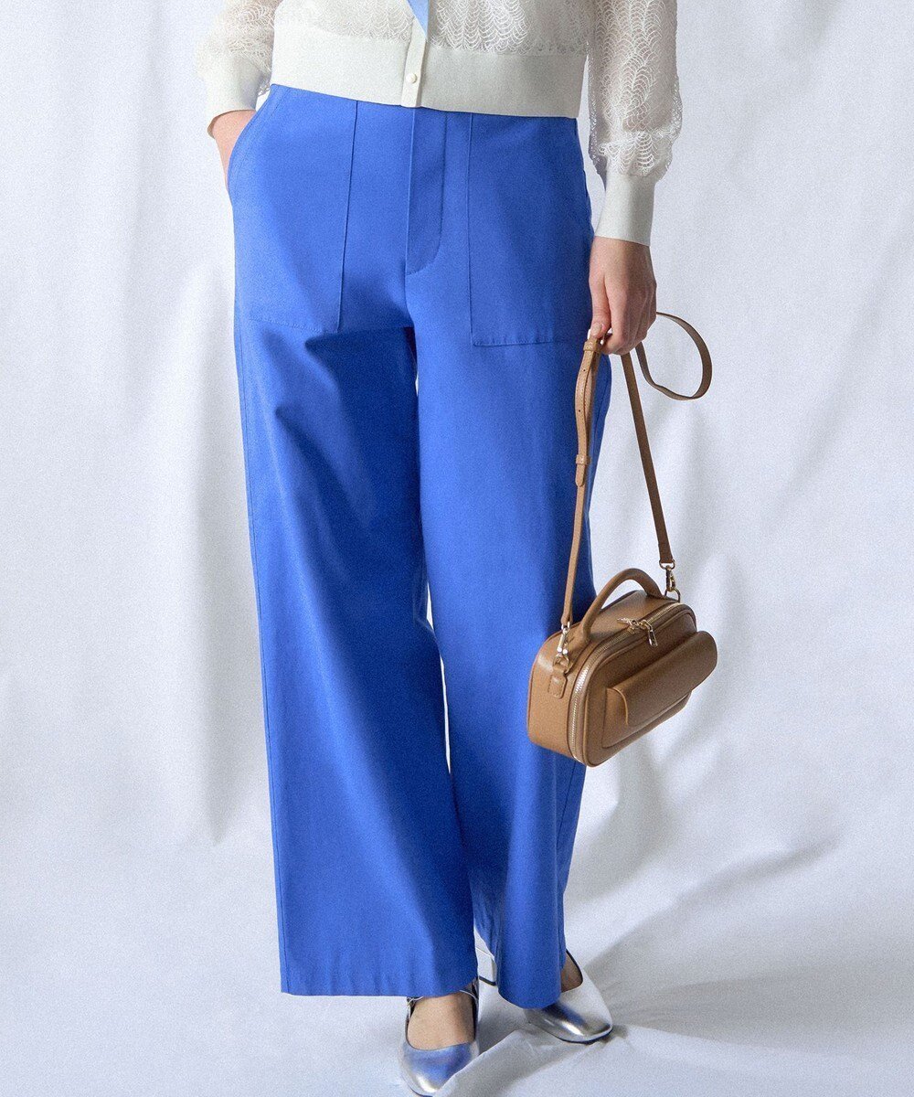 【23区/NIJYUSANKU】の【CanCam掲載】スラブツイルストレッチ ベイカーパンツ インテリア・キッズ・メンズ・レディースファッション・服の通販 founy(ファニー) 　雑誌掲載アイテム　Magazine Picks & Fashion Features　ファッション雑誌　Fashion Magazines　キャンキャン　CanCam　ファッション　Fashion　レディースファッション　Fashion for Women　パンツ　Pants & Trousers　春　Spring　5月号　May Issue　シャンブレー　Chambray, Denim-Like Fabric　ジャケット　Jacket, Outerwear　ストレッチ　Stretch, Stretchy Fabric　ストレート　Straight, Straight Cut　雑誌　Magazine, Fashion Magazine　ダブル　Double, Double-Breasted　人気　Popular, Best Seller　バランス　Balance, Style Balance　フロント　Front, Front Design　ベスト　Vest, Waistcoat　ポケット　Pocket, Pocket Detail　リネン　Linen, Linen Fabric　リラックス　Relax, Relaxed Fit　ワイド　Wide, Wide Fit　S/S・春夏　SS, Spring/Summer, Warm Season　夏　Summer　エレガント 上品　Elegant　2026年　2026　ブルー系|ID: prp329100004925462 ipo3291000000036960917