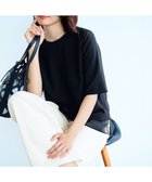 【23区/NIJYUSANKU】の【新色追加/Oggi掲載】ストレッチジョーゼット シアーコンビ カットソー ブラック系|ID: prp329100004925482 ipo3291000000036961037