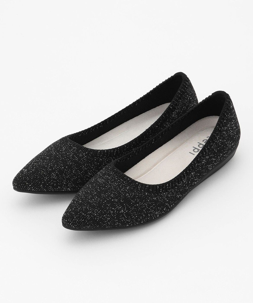 【ステッピ/steppi】の【洗える/撥水】グリッター ポインテッド パンプス インテリア・キッズ・メンズ・レディースファッション・服の通販 founy(ファニー) 　ファッション　Fashion　レディースファッション　Fashion for Women　洗える　Machine Washable　クッション　Cushion, Throw Pillow　グリッター　Glitter, Sparkle　軽量　Lightweight, Ultra Light　シューズ　Shoes, Footwear　スニーカー　Sneakers, Trainers　バランス　Balance, Style Balance　ポインテッド　Pointed Toe, Sharp Toe　ランニング　Running, Running Wear, Activewear, Jogging　おすすめ　Recommended / Our Picks　ビジネス 仕事 通勤　Business / Work / Commuting　ブラック×シルバー ラメ|ID: prp329100004925484 ipo3291000000036961076