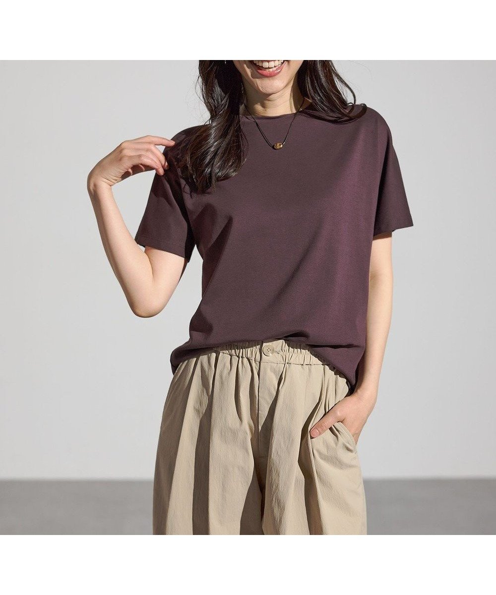 【エニー/ANY】の【新色追加/10色展開】プレミアムベーシック半袖Tシャツ インテリア・キッズ・メンズ・レディースファッション・服の通販 founy(ファニー) 　ファッション　Fashion　レディースファッション　Fashion for Women　トップス・カットソー　Cut & Sew Tops　シャツ・ブラウス・オフィスカジュアル　Elegant Blouses & Button-Ups　ロングTシャツ・Tシャツ　Longline T-Shirts & Tees　カットソー・ベーシックTシャツ　Cut-and-Sewn Tops / Stretch Tees & Basics　インナー　Innerwear　春　Spring　カットソー　Cut and Sewn Top　シンプル　Simple, Minimal　デニム　Denim, Jeans Material　定番　Standard, Basic Item　人気　Popular, Best Seller　プレミアム　Premium, High-End　ベーシック　Basic, Essential　半袖　Short Sleeve, Half Sleeve　S/S・春夏　SS, Spring/Summer, Warm Season　おすすめ　Recommended / Our Picks　夏　Summer　ブラウン|ID: prp329100004925506 ipo3291000000036961225