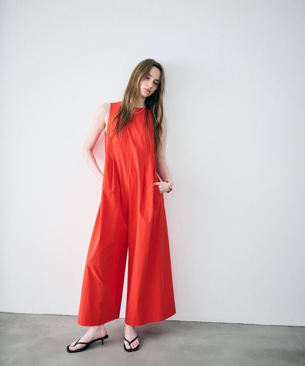 【アンクレイヴ/uncrave】のクールタッチカラータイプライター オールインワン インテリア・キッズ・メンズ・レディースファッション・服の通販 founy(ファニー) 　ファッション　Fashion　レディースファッション　Fashion for Women　ワンピース　Dresses　オールインワン・ワンピース　Dresses and Jumpsuits　サロペット&オールインワン　Dungarees & Jumpsuit Styles　春　Spring　吸水　Absorbent, Quick-Dry　ジャケット　Jacket, Outerwear　タイプライター　Typewriter Fabric, Crisp Cotton　トレンド　Trend, Trending Now　フィット　Fit, Slim Fit　フレア　Flare, Flared　ペプラム　Peplum, Flared Hem　マキシ　Maxi, Full Length　リラックス　Relax, Relaxed Fit　ワイド　Wide, Wide Fit　S/S・春夏　SS, Spring/Summer, Warm Season　夏　Summer　スカーレット|ID: prp329100004925616 ipo3291000000036962025