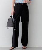 【23区/NIJYUSANKU】の【CanCam・CLASSY.掲載】リネンレーヨンストレッチ ワイドパンツ ブラック系|ID: prp329100004925627 ipo3291000000036962095