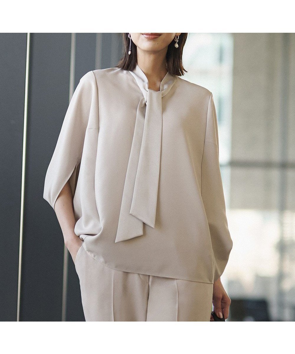 【アイシービー/iCB】の【WEB限定カラーあり】FluidBackSatin ドルマンスリーブボウタイブラウス 人気、トレンドファッション・服の通販 founy(ファニー) 　ファッション　Fashion　レディースファッション　Fashion for Women　トップス・カットソー　Cut & Sew Tops　シャツ・ブラウス・オフィスカジュアル　Elegant Blouses & Button-Ups　エレガント 上品　Elegant　春　Spring　サテン　Satin, Glossy Fabric　シンプル　Simple, Minimal　セットアップ　Set-Up, Coordinated Outfit　なめらか　Smooth, Silky Texture　ワイド　Wide, Wide Fit　S/S・春夏　SS, Spring/Summer, Warm Season　おすすめ　Recommended / Our Picks　夏　Summer　2026年　2026　 other-1|ID: prp329100004925632 ipo3291000000036962112