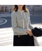 【23区/NIJYUSANKU】の【見上愛さん着用/新色追加/VERY掲載】ツイード ニット ジャケット スカイブルーミックス|ID: prp329100004925647 ipo3291000000036962200