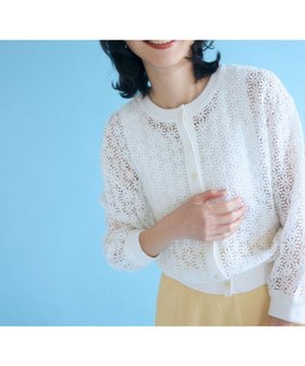 【組曲/KUMIKYOKU】の【前後着用可】コットンフラワーレーシー カーディガン 人気、トレンドファッション・服の通販 founy(ファニー) ファッション Fashion レディースファッション Fashion for Women トップス・カットソー Cut & Sew Tops カーディガン・羽織り Layered Style Cardigans 春 Spring カーディガン Cardigan, Knitwear クロップド Cropped, Short Length コンパクト Compact, Small Size シンプル Simple, Minimal ストレッチ Stretch, Stretchy Fabric フェミニン Feminine, Girly モダン Modern, Contemporary レース Lace, Lace Fabric ロング Long, Long-Length S/S・春夏 SS, Spring/Summer, Warm Season 夏 Summer エレガント 上品 Elegant |ID:prp329100004925653