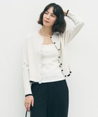 【アンフィーロ 自由区/UNFILO】のマイビューティニット バイカラー カーディガン グレージュ×ブラック|ID: prp329100004925699 ipo3291000000036962507