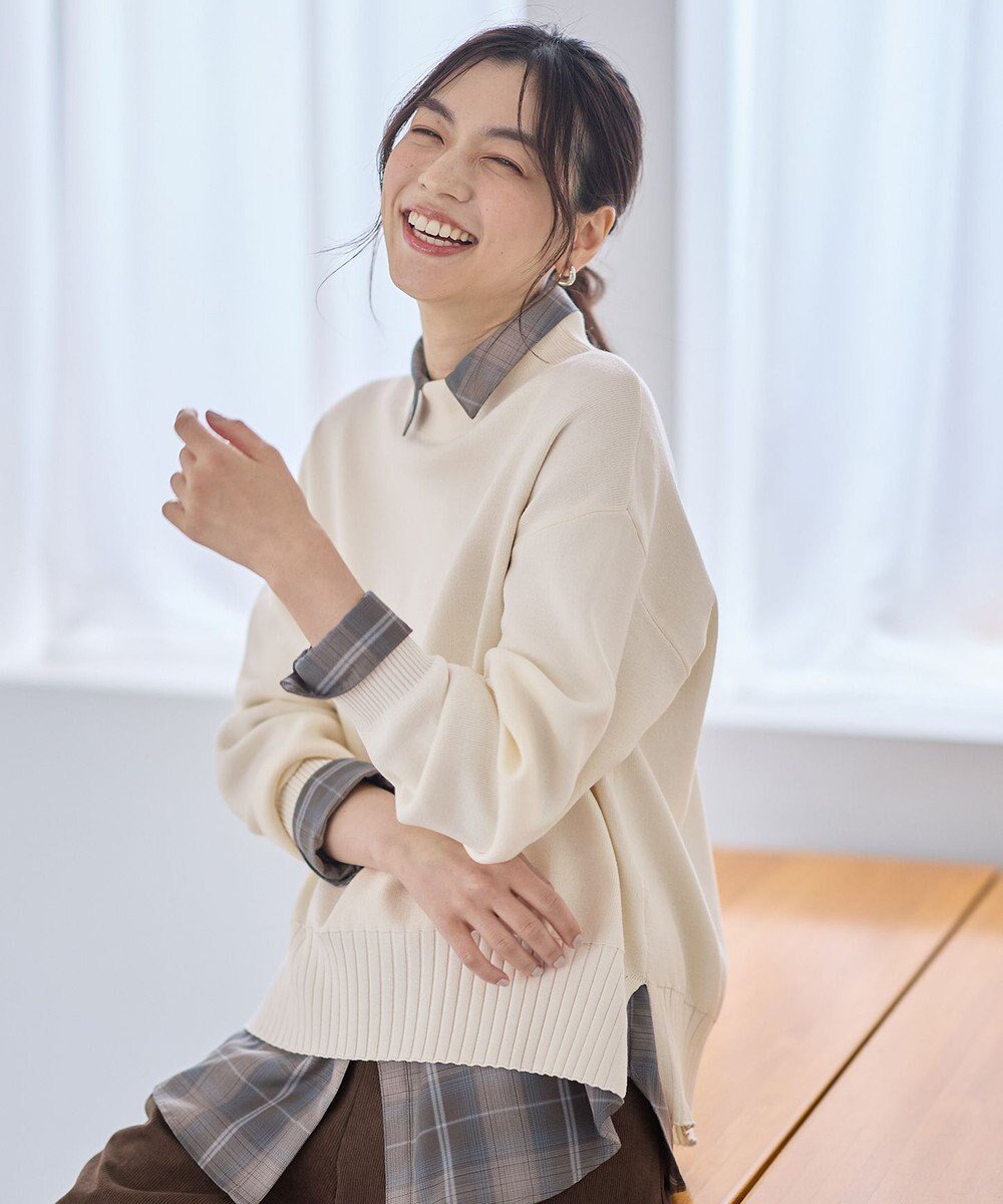 【エニー/ANY】の【新色追加】ハイネックデイリーニット インテリア・キッズ・メンズ・レディースファッション・服の通販 founy(ファニー) 　ファッション　Fashion　レディースファッション　Fashion for Women　トップス・カットソー　Cut & Sew Tops　ニット　Knit Tops & Sweaters　洗える　Machine Washable　ストレッチ　Stretch, Stretchy Fabric　スリット　Slit, Slit Detail　セーター　Sweater, Knitwear　タートルネック　Turtleneck, High Neck　ボトム　Bottoms, Lower Wear　ボトルネック　Bottle Neck, Mock Neck　A/W・秋冬　Autumn/Winter　おすすめ　Recommended / Our Picks　エクリュ|ID: prp329100004925719 ipo3291000000036962628