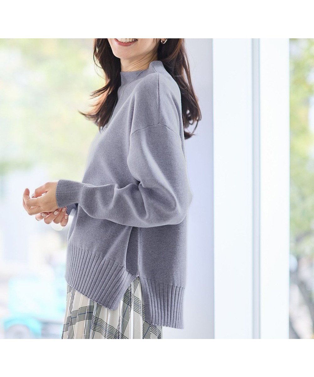 【エニー/ANY】の【新色追加】ハイネックデイリーニット インテリア・キッズ・メンズ・レディースファッション・服の通販 founy(ファニー) 　ファッション　Fashion　レディースファッション　Fashion for Women　トップス・カットソー　Cut & Sew Tops　ニット　Knit Tops & Sweaters　洗える　Machine Washable　ストレッチ　Stretch, Stretchy Fabric　スリット　Slit, Slit Detail　セーター　Sweater, Knitwear　タートルネック　Turtleneck, High Neck　ボトム　Bottoms, Lower Wear　ボトルネック　Bottle Neck, Mock Neck　A/W・秋冬　Autumn/Winter　おすすめ　Recommended / Our Picks　ディープブルー|ID: prp329100004925719 ipo3291000000036962631