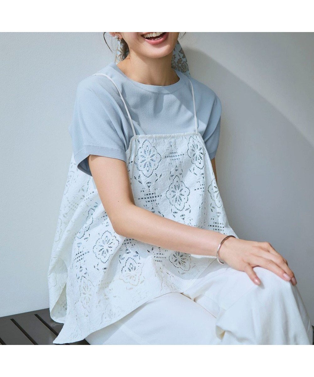 【23区/NIJYUSANKU】の【新色追加/見上愛さん着用】レーヨンポリエステルストレッチ プルオーバー ニット インテリア・キッズ・メンズ・レディースファッション・服の通販 founy(ファニー) 　ファッション　Fashion　レディースファッション　Fashion for Women　トップス・カットソー　Cut & Sew Tops　ニット　Knit Tops & Sweaters　カジュアルプルオーバー・ニットトップス　Pullovers & Knit Tops / Casual Pullovers　インナー　Innerwear　オレンジ　Orange　春　Spring　カーディガン　Cardigan, Knitwear　ジャケット　Jacket, Outerwear　スリーブ　Sleeve, Long Sleeve / Short Sleeve　セーター　Sweater, Knitwear　定番　Standard, Basic Item　人気　Popular, Best Seller　フレンチ　French, French Style　ベーシック　Basic, Essential　ボーダー　Border, Stripe　S/S・春夏　SS, Spring/Summer, Warm Season　夏　Summer　エレガント 上品　Elegant　ビジネス 仕事 通勤　Business / Work / Commuting　2026年　2026　スカイブルー系|ID: prp329100004925731 ipo3291000000036962697