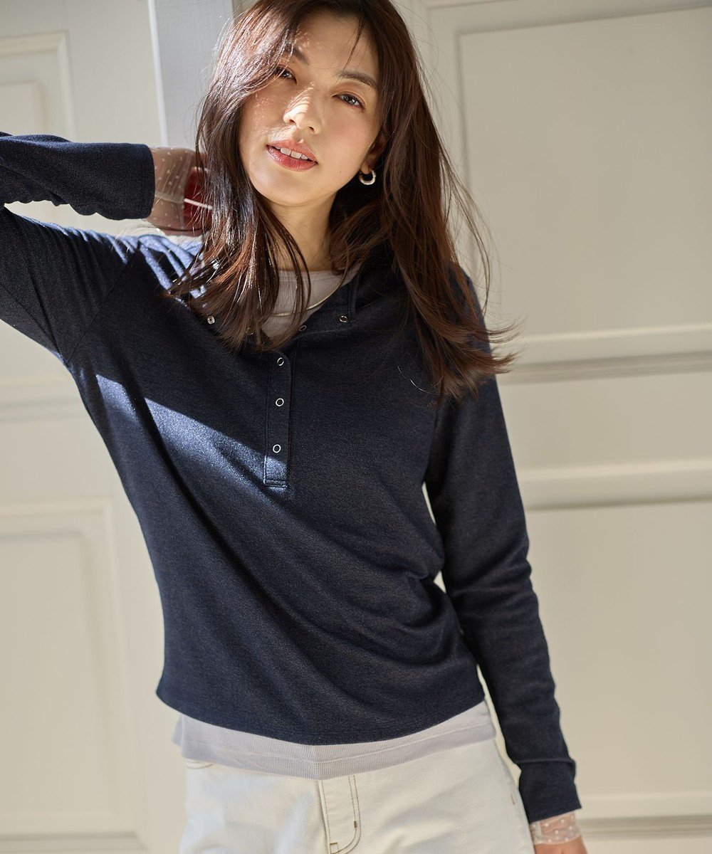 【エニー/ANY】のクリアラメフライスヘンリーネックプルオーバー インテリア・キッズ・メンズ・レディースファッション・服の通販 founy(ファニー) ファッション Fashion レディースファッション Fashion for Women トップス・カットソー Cut & Sew Tops シャツ・ブラウス・オフィスカジュアル Elegant Blouses & Button-Ups ロングTシャツ・Tシャツ Longline T-Shirts & Tees カジュアルプルオーバー・ニットトップス Pullovers & Knit Tops / Casual Pullovers カットソー・ベーシックTシャツ Cut-and-Sewn Tops / Stretch Tees & Basics 春 Spring カットソー Cut and Sewn Top 今季 This Season, Current Season シンプル Simple, Minimal ストレッチ Stretch, Stretchy Fabric ストレート Straight, Straight Cut デニム Denim, Jeans Material トレンド Trend, Trending Now バランス Balance, Style Balance ワイド Wide, Wide Fit S/S・春夏 SS, Spring/Summer, Warm Season おすすめ Recommended / Our Picks 夏 Summer ネイビー|ID: prp329100004925806 ipo3291000000036962913