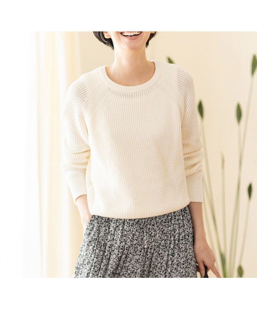 【エニー/ANY】のコットンメッシュニット インテリア・キッズ・メンズ・レディースファッション・服の通販 founy(ファニー) 　ファッション　Fashion　レディースファッション　Fashion for Women　トップス・カットソー　Cut & Sew Tops　ニット　Knit Tops & Sweaters　おすすめ　Recommended / Our Picks　インナー　Innerwear　スリーブ　Sleeve, Long Sleeve / Short Sleeve　セーター　Sweater, Knitwear　トレンド　Trend, Trending Now　ハイネック　High Neck, Mock Neck　ベーシック　Basic, Essential　メッシュ　Mesh, Net Fabric　リラックス　Relax, Relaxed Fit　夏　Summer　春　Spring　S/S・春夏　SS, Spring/Summer, Warm Season　オフ|ID: prp329100004925950 ipo3291000000036963223