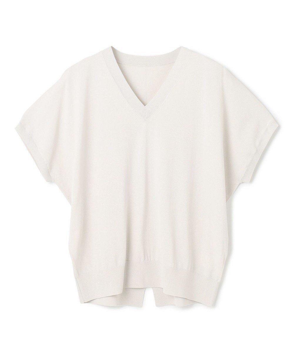 【アンフィーロ 自由区/UNFILO】のスゴ機能美 Vネック ニット インテリア・キッズ・メンズ・レディースファッション・服の通販 founy(ファニー) 　ファッション　Fashion　レディースファッション　Fashion for Women　トップス・カットソー　Cut & Sew Tops　ニット　Knit Tops & Sweaters　Vネックトップス　V-Neck Tops / V-Cut Neckline Shirts　ウォッシャブル　Machine Washable　春　Spring　洗える　Machine Washable　コンパクト　Compact, Small Size　抗菌　Antibacterial, Bacteria-Resistant　ストレッチ　Stretch, Stretchy Fabric　スリット　Slit, Slit Detail　セーター　Sweater, Knitwear　S/S・春夏　SS, Spring/Summer, Warm Season　夏　Summer　エレガント 上品　Elegant　グレージュ|ID: prp329100004925960 ipo3291000000036963296