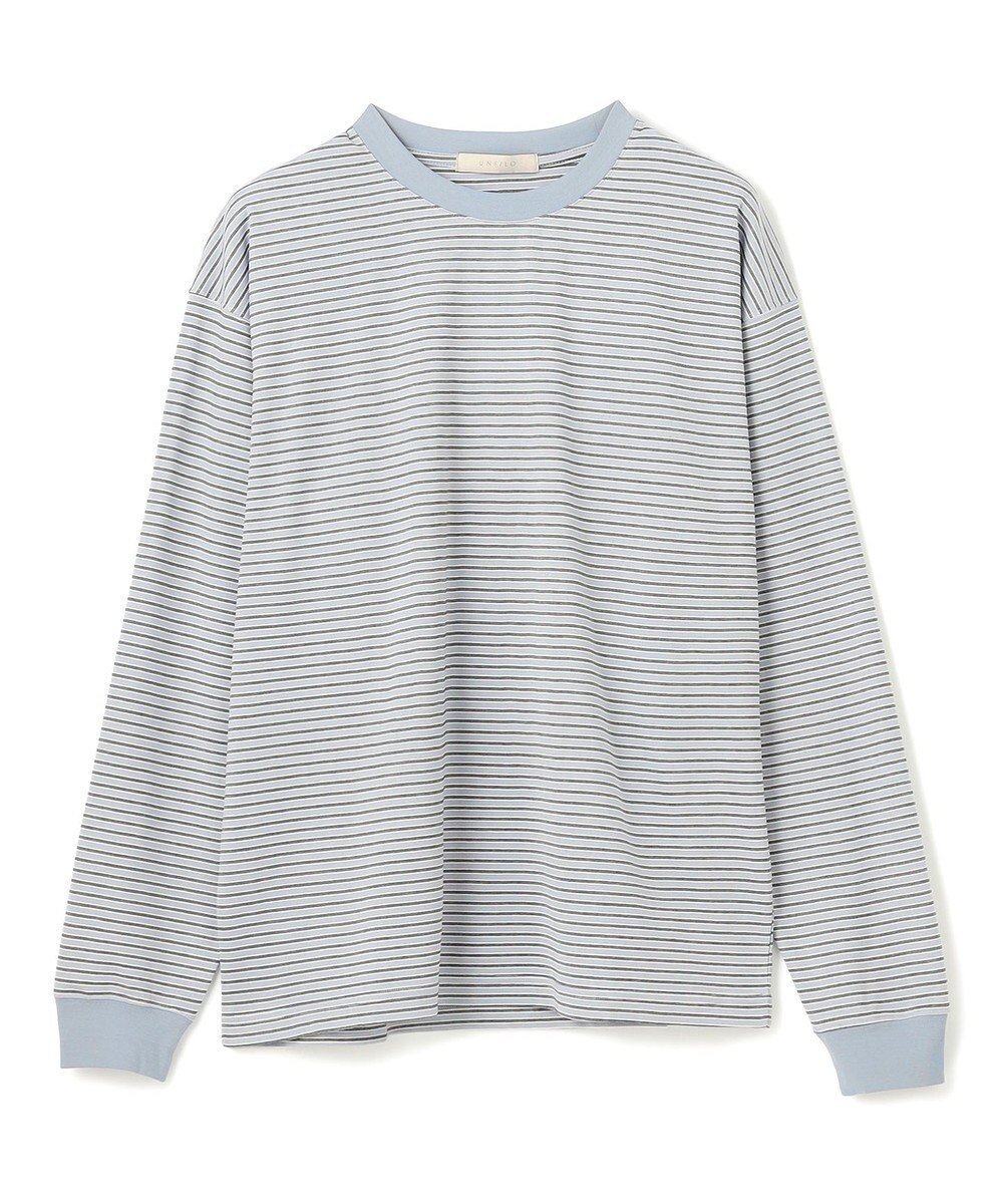 【アンフィーロ/UNFILO / MEN】の【男女兼用】スマート ストレッチ ロングスリーブTEE【OCEANS web / YouTube 掲載】 インテリア・キッズ・メンズ・レディースファッション・服の通販 founy(ファニー) 　ファッション　Fashion　レディースファッション　Fashion for Women　トップス・カットソー　Cut & Sew Tops　シャツ・ブラウス・オフィスカジュアル　Elegant Blouses & Button-Ups　ロングTシャツ・Tシャツ　Longline T-Shirts & Tees　カットソー・ベーシックTシャツ　Cut-and-Sewn Tops / Stretch Tees & Basics　インナー　Innerwear　春　Spring　カットソー　Cut and Sewn Top　シルケット　Silket, Silky Cotton　ジャケット　Jacket, Outerwear　ストレッチ　Stretch, Stretchy Fabric　スマート　Smart, Elegant　スリーブ　Sleeve, Long Sleeve / Short Sleeve　雑誌　Magazine, Fashion Magazine　ロング　Long, Long-Length　楽ちん　Easy Fit, Comfortable　ワイド　Wide, Wide Fit　S/S・春夏　SS, Spring/Summer, Warm Season　夏　Summer　エレガント 上品　Elegant　ビジネス 仕事 通勤　Business / Work / Commuting　グレーボーダー|ID: prp329100004926019 ipo3291000000036963532