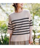 【エニィ スィス/any SiS】の【アイスタッチ】ボートネックニット プルオーバー ベージュ×ブラック|ID: prp329100004926065 ipo3291000000036963715