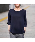 【エニィ スィス/any SiS】の【アイスタッチ】ボートネックニット プルオーバー ネイビー|ID: prp329100004926065 ipo3291000000036963721