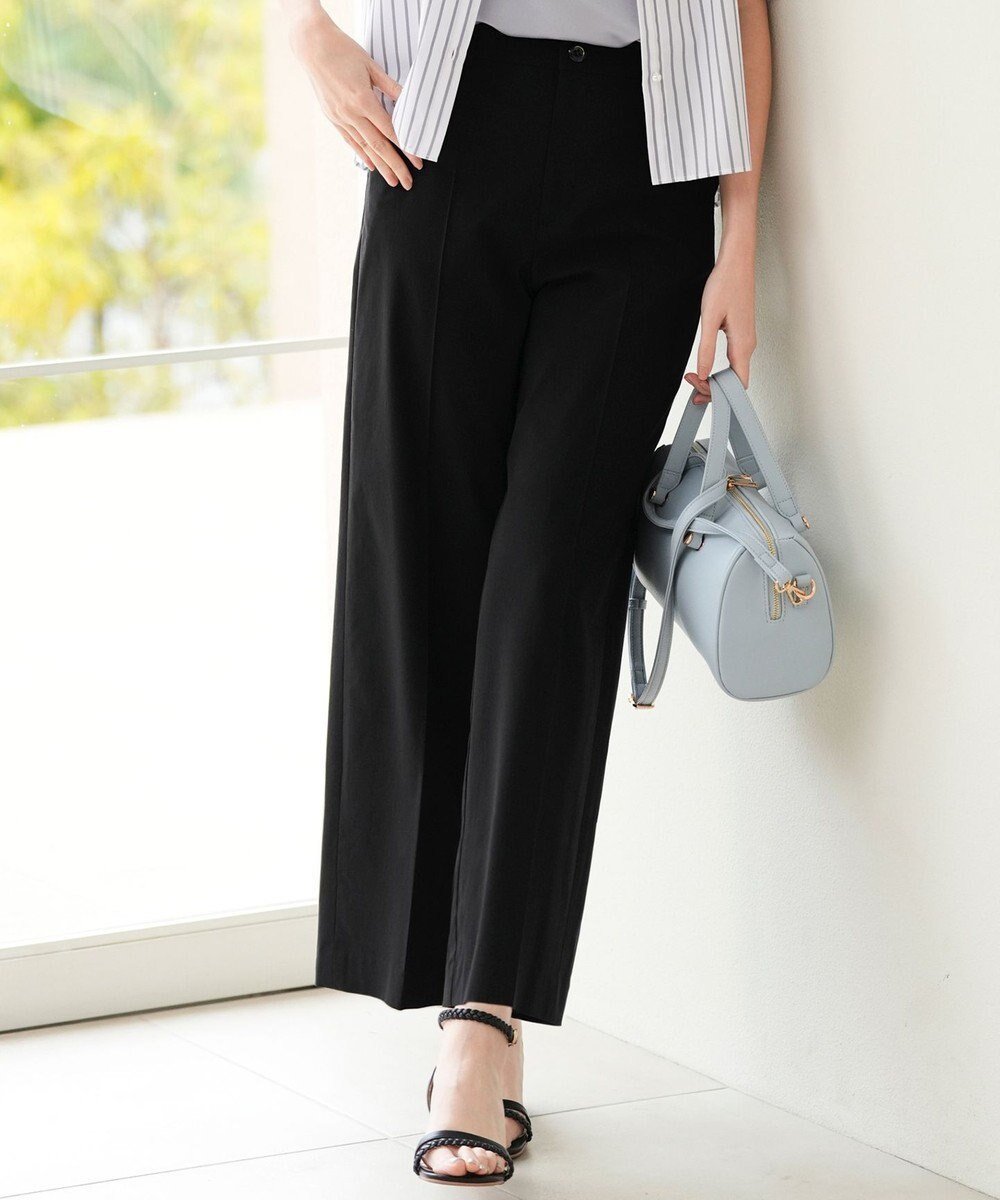 【エニィ スィス/any SiS】のエアリーストレッチ ワイドパンツ インテリア・キッズ・メンズ・レディースファッション・服の通販 founy(ファニー) 　ファッション　Fashion　レディースファッション　Fashion for Women　パンツ　Pants & Trousers　春　Spring　ストレッチ　Stretch, Stretchy Fabric　センター　Center, Center Line　トレンド　Trend, Trending Now　パターン　Pattern, Design Print　フィット　Fit, Slim Fit　ポケット　Pocket, Pocket Detail　リラックス　Relax, Relaxed Fit　ワイド　Wide, Wide Fit　S/S・春夏　SS, Spring/Summer, Warm Season　おすすめ　Recommended / Our Picks　夏　Summer　新作・新入荷　New Arrivals / New In　ビジネス 仕事 通勤　Business / Work / Commuting　【WEB・一部店舗限定】ブラック|ID: prp329100004926096 ipo3291000000036963859