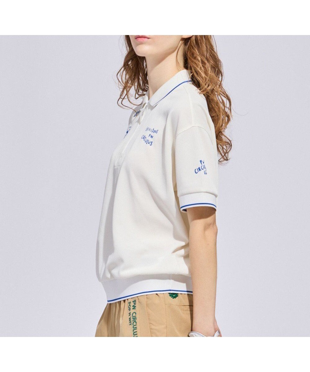 【ピーダブリュサーキュラス/PW CIRCULUS】の【WOMEN】ミニワッフル鹿の子ポロ ゴルフウェア レディース インテリア・キッズ・メンズ・レディースファッション・服の通販 founy(ファニー) 　ファッション　Fashion　レディースファッション　Fashion for Women　トップス・カットソー　Cut & Sew Tops　シャツ・ブラウス・オフィスカジュアル　Elegant Blouses & Button-Ups　ロングTシャツ・Tシャツ　Longline T-Shirts & Tees　カットソー・ベーシックTシャツ　Cut-and-Sewn Tops / Stretch Tees & Basics　オレンジ　Orange　春　Spring　カットソー　Cut and Sewn Top　グラフィック　Graphic, Graphic Design　吸水　Absorbent, Quick-Dry　鹿の子　Piqué, Kanoko Fabric　シンプル　Simple, Minimal　ジップアップ　Zip-Up, Full Zip　定番　Standard, Basic Item　ベーシック　Basic, Essential　ポロシャツ　Polo Shirt, Collared Tee　ワッフル　Waffle, Waffle Knit　S/S・春夏　SS, Spring/Summer, Warm Season　夏　Summer　エレガント 上品　Elegant　ゴルフ　Golf　ホワイト系|ID: prp329100004926206 ipo3291000000036964411