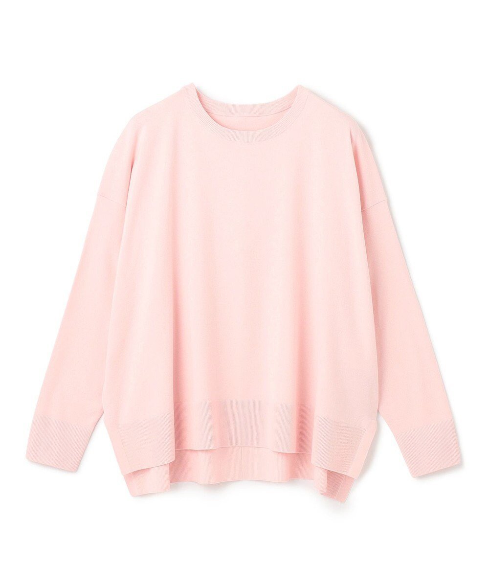 【アンフィーロ 自由区/UNFILO】のマイビューティ クルーネック ニット インテリア・キッズ・メンズ・レディースファッション・服の通販 founy(ファニー) 　ファッション　Fashion　レディースファッション　Fashion for Women　トップス・カットソー　Cut & Sew Tops　ニット　Knit Tops & Sweaters　ウォッシャブル　Machine Washable　春　Spring　抗菌　Antibacterial, Bacteria-Resistant　スリット　Slit, Slit Detail　セーター　Sweater, Knitwear　ツイスト　Tweed, Tweed Fabric　ヘムライン　Hemline, Bottom Cut　ボトム　Bottoms, Lower Wear　ワイド　Wide, Wide Fit　S/S・春夏　SS, Spring/Summer, Warm Season　夏　Summer　2025年　2025　2025春夏・S/S　Spring/Summer 2025 SS25　ピンク|ID: prp329100004926208 ipo3291000000036964425