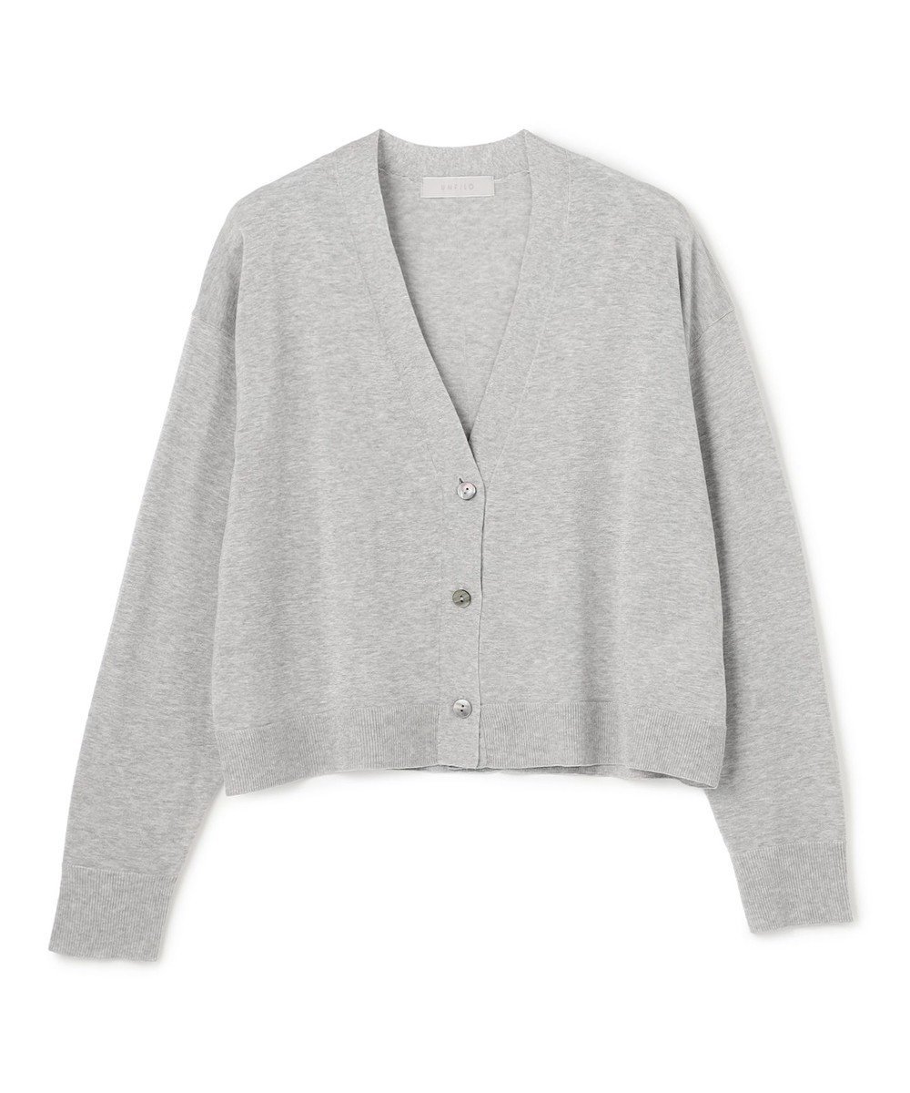 【アンフィーロ 自由区/UNFILO】のイージーカーディガン クロップド インテリア・キッズ・メンズ・レディースファッション・服の通販 founy(ファニー) 　ファッション　Fashion　レディースファッション　Fashion for Women　トップス・カットソー　Cut & Sew Tops　カーディガン・羽織り　Layered Style Cardigans　ウォッシャブル　Machine Washable　春　Spring　カットソー　Cut and Sewn Top　カーディガン　Cardigan, Knitwear　クロップド　Cropped, Short Length　抗菌　Antibacterial, Bacteria-Resistant　シルク　Silk, 100% Silk　ワイド　Wide, Wide Fit　S/S・春夏　SS, Spring/Summer, Warm Season　夏　Summer　グレー|ID: prp329100004926224 ipo3291000000036964495
