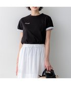 【23区/NIJYUSANKU】の【Oggi掲載】バック刺繍 メッセージロゴ Tシャツ ブラック系|ID: prp329100004926228 ipo3291000000036964510