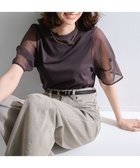 【アンフィーロ 自由区/UNFILO】のBEAUTY FORM-T シアースリーブT 人気、トレンドファッション・服の通販 founy(ファニー) ファッション Fashion レディースファッション Fashion for Women トップス・カットソー Cut & Sew Tops シャツ・ブラウス・オフィスカジュアル Elegant Blouses & Button-Ups ロングTシャツ・Tシャツ Longline T-Shirts & Tees カットソー・ベーシックTシャツ Cut-and-Sewn Tops / Stretch Tees & Basics 春 Spring カットソー Cut and Sewn Top シアー Sheer, See-Through ストレッチ Stretch, Stretchy Fabric スリーブ Sleeve, Long Sleeve / Short Sleeve デニム Denim, Jeans Material フォルム Silhouette, Form ボトム Bottoms, Lower Wear S/S・春夏 SS, Spring/Summer, Warm Season 夏 Summer エレガント 上品 Elegant thumbnail チャコールグレー|ID: prp329100004926260 ipo3291000000036964619