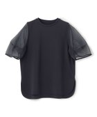 【アンフィーロ 自由区/UNFILO】のBEAUTY FORM-T シアースリーブT 人気、トレンドファッション・服の通販 founy(ファニー) ファッション Fashion レディースファッション Fashion for Women トップス・カットソー Cut & Sew Tops シャツ・ブラウス・オフィスカジュアル Elegant Blouses & Button-Ups ロングTシャツ・Tシャツ Longline T-Shirts & Tees カットソー・ベーシックTシャツ Cut-and-Sewn Tops / Stretch Tees & Basics 春 Spring カットソー Cut and Sewn Top シアー Sheer, See-Through ストレッチ Stretch, Stretchy Fabric スリーブ Sleeve, Long Sleeve / Short Sleeve デニム Denim, Jeans Material フォルム Silhouette, Form ボトム Bottoms, Lower Wear S/S・春夏 SS, Spring/Summer, Warm Season 夏 Summer エレガント 上品 Elegant thumbnail ネイビー|ID: prp329100004926260 ipo3291000000036964621