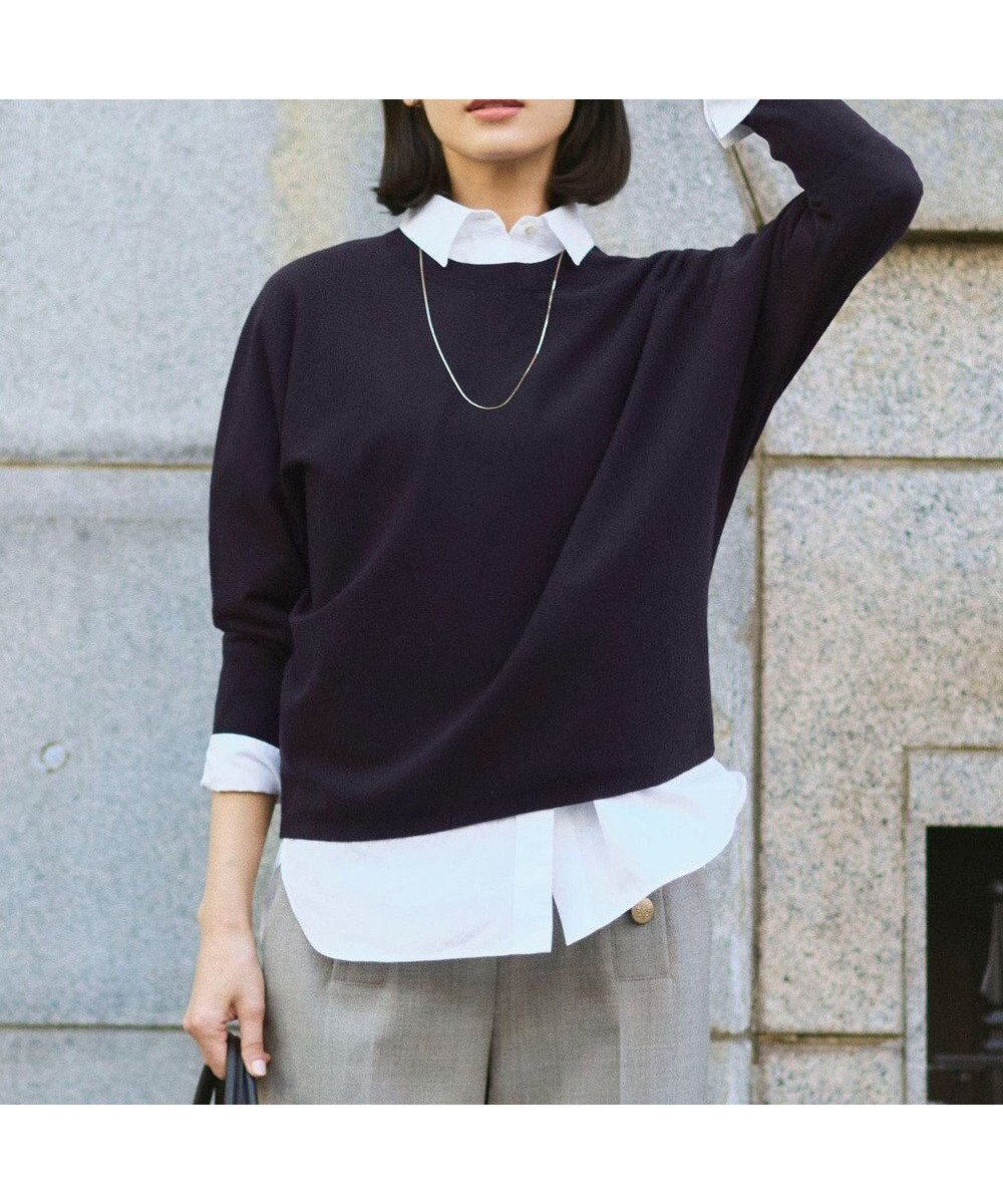 【23区/NIJYUSANKU】のネオコンフォートストレッチ ドルマン ニット 人気、トレンドファッション・服の通販 founy(ファニー) 　ファッション　Fashion　レディースファッション　Fashion for Women　トップス・カットソー　Cut & Sew Tops　ニット　Knit Tops & Sweaters　アクセサリー　Fashion Accessories　春　Spring　シンプル　Simple, Minimal　ストレッチ　Stretch, Stretchy Fabric　スリット　Slit, Slit Detail　セーター　Sweater, Knitwear　デコルテ　Décolleté, Neckline　デニム　Denim, Jeans Material　トレンド　Trend, Trending Now　時計　Watch, Wristwatch　なめらか　Smooth, Silky Texture　フレア　Flare, Flared　ブレスレット　Bracelet, Wristband　リラックス　Relax, Relaxed Fit　S/S・春夏　SS, Spring/Summer, Warm Season　夏　Summer　エレガント 上品　Elegant　2026年　2026　 other-1|ID: prp329100004926309 ipo3291000000036964706