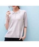 【エニィ スィス/any SiS】の【アイスタッチ】ポロ ニット 人気、トレンドファッション・服の通販 founy(ファニー) ファッション Fashion レディースファッション Fashion for Women トップス・カットソー Cut & Sew Tops ニット Knit Tops & Sweaters ストレッチ Stretch, Stretchy Fabric スリット Slit, Slit Detail スリーブ Sleeve, Long Sleeve / Short Sleeve セーター Sweater, Knitwear フレンチ French, French Style エレガント 上品 Elegant 夏 Summer 新作・新入荷 New Arrivals / New In 春 Spring S/S・春夏 SS, Spring/Summer, Warm Season thumbnail ライトグレー×オフ|ID: prp329100004926367 ipo3291000000036964942