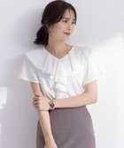 【組曲/KUMIKYOKU】のブラウスライクラッフル カットソー 人気、トレンドファッション・服の通販 founy(ファニー) ファッション Fashion レディースファッション Fashion for Women トップス・カットソー Cut & Sew Tops シャツ・ブラウス・オフィスカジュアル Elegant Blouses & Button-Ups ロングTシャツ・Tシャツ Longline T-Shirts & Tees カットソー・ベーシックTシャツ Cut-and-Sewn Tops / Stretch Tees & Basics 春 Spring カットソー Cut and Sewn Top ジャケット Jacket, Outerwear フリル Frill, Ruffle ラッフル Ruffle, Frill S/S・春夏 SS, Spring/Summer, Warm Season おすすめ Recommended / Our Picks 夏 Summer thumbnail アイボリー系|ID: prp329100004926404 ipo3291000000036965114