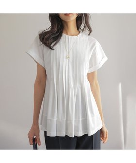 【組曲/KUMIKYOKU】のサマージャージーブラウスライク カットソー 人気、トレンドファッション・服の通販 founy(ファニー) ファッション Fashion レディースファッション Fashion for Women トップス・カットソー Cut & Sew Tops シャツ・ブラウス・オフィスカジュアル Elegant Blouses & Button-Ups ロングTシャツ・Tシャツ Longline T-Shirts & Tees カットソー・ベーシックTシャツ Cut-and-Sewn Tops / Stretch Tees & Basics エレガント 上品 Elegant 春 Spring カットソー Cut and Sewn Top カフス Cuff Design 吸水 Absorbent, Quick-Dry スリーブ Sleeve, Long Sleeve / Short Sleeve チュニック Tunic, Long Top ドロップ Drop Shoulder, Dropped Style フィット Fit, Slim Fit フレア Flare, Flared 半袖 Short Sleeve, Half Sleeve S/S・春夏 SS, Spring/Summer, Warm Season おすすめ Recommended / Our Picks 夏 Summer |ID:prp329100004926410