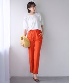 【アンフィーロ 自由区/UNFILO】のFINE MOVE テーパードパンツ 人気、トレンドファッション・服の通販 founy(ファニー) ファッション Fashion レディースファッション Fashion for Women パンツ Pants & Trousers イエロー Yellow シンプル Simple, Minimal ストレッチ Stretch, Stretchy Fabric スリット Slit, Slit Detail センター Center, Center Line ドローコード Drawcord, Drawstring Cord フィット Fit, Slim Fit 夏 Summer 春 Spring S/S・春夏 SS, Spring/Summer, Warm Season thumbnail オレンジ|ID: prp329100004926415 ipo3291000000036965160