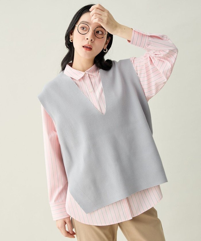 【エニー/ANY】のVネックニットベスト インテリア・キッズ・メンズ・レディースファッション・服の通販 founy(ファニー) https://founy.com/ ファッション Fashion レディースファッション Fashion for Women アウター Coat / Outerwear Collection トップス・カットソー Cut & Sew Tops ニット Knit Tops & Sweaters ベスト&ジレ / 重ね着スタイル Vests & Gilets Vネックトップス V-Neck Tops / V-Cut Neckline Shirts インナー Innerwear 春 Spring スリット Slit, Slit Detail ベスト Vest, Waistcoat S/S・春夏 SS, Spring/Summer, Warm Season 夏 Summer |ID: prp329100004926434 ipo3291000000036965243