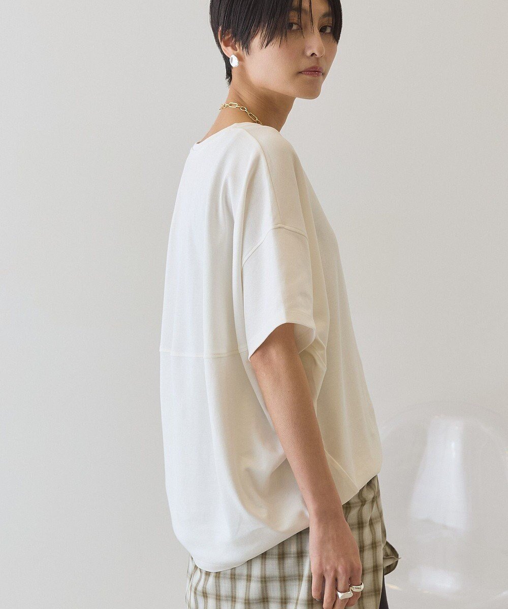 【アメリカンホリック/AMERICAN HOLIC】の半袖コクーンカットプルオーバー インテリア・キッズ・メンズ・レディースファッション・服の通販 founy(ファニー) 　ファッション　Fashion　レディースファッション　Fashion for Women　トップス・カットソー　Cut & Sew Tops　シャツ・ブラウス・オフィスカジュアル　Elegant Blouses & Button-Ups　ロングTシャツ・Tシャツ　Longline T-Shirts & Tees　カジュアルプルオーバー・ニットトップス　Pullovers & Knit Tops / Casual Pullovers　カットソー・ベーシックTシャツ　Cut-and-Sewn Tops / Stretch Tees & Basics　アメリカン　American Style　春　Spring　カットソー　Cut and Sewn Top　スタイリッシュ　Stylish, Fashionable　ポケット　Pocket, Pocket Detail　半袖　Short Sleeve, Half Sleeve　レース　Lace, Lace Fabric　S/S・春夏　SS, Spring/Summer, Warm Season　夏　Summer　Off White|ID: prp329100004926436 ipo3291000000036965257