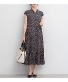 【組曲/KUMIKYOKU】の【WEB限定】ギャザーライトデシン ティアードワンピース 人気、トレンドファッション・服の通販 founy(ファニー) ファッション Fashion レディースファッション Fashion for Women ワンピース Dresses 春 Spring カーディガン Cardigan, Knitwear ギャザー Gathered, Ruffled ジャケット Jacket, Outerwear スリーブ Sleeve, Long Sleeve / Short Sleeve ティアードワンピース Tiered Dress, Flared Dress ビンテージ Vintage, Retro Style フィット Fit, Slim Fit フレア Flare, Flared フレンチ French, French Style フロント Front, Front Design ペチコート Petticoat, Underskirt 楽ちん Easy Fit, Comfortable S/S・春夏 SS, Spring/Summer, Warm Season 夏 Summer thumbnail ブラック×ピンクフラワー系|ID: prp329100004926440 ipo3291000000036965294