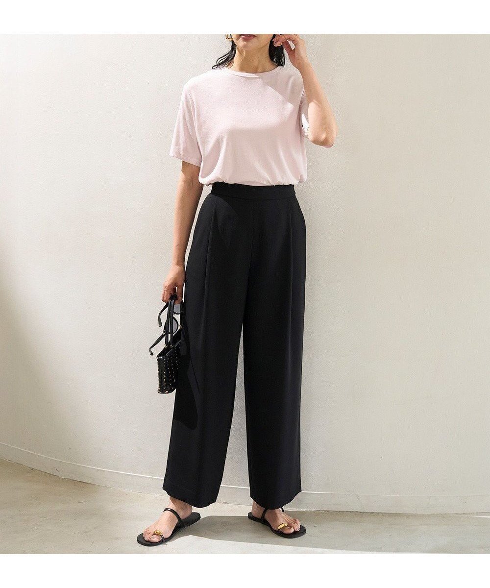 【アンフィーロ 自由区/UNFILO】のサマーセットアップ ワイドパンツ インテリア・キッズ・メンズ・レディースファッション・服の通販 founy(ファニー) 　ファッション　Fashion　レディースファッション　Fashion for Women　セットアップ　Matching Sets　レディースパンツ・ボトムス　Pants & Trousers / Bottoms　ウォッシャブル　Machine Washable　春　Spring　洗える　Machine Washable　吸水　Absorbent, Quick-Dry　サマー　Summer, Summer Style　スニーカー　Sneakers, Trainers　セットアップ　Set-Up, Coordinated Outfit　人気　Popular, Best Seller　フロント　Front, Front Design　ワイド　Wide, Wide Fit　S/S・春夏　SS, Spring/Summer, Warm Season　夏　Summer　ブラック|ID: prp329100004926443 ipo3291000000036965307