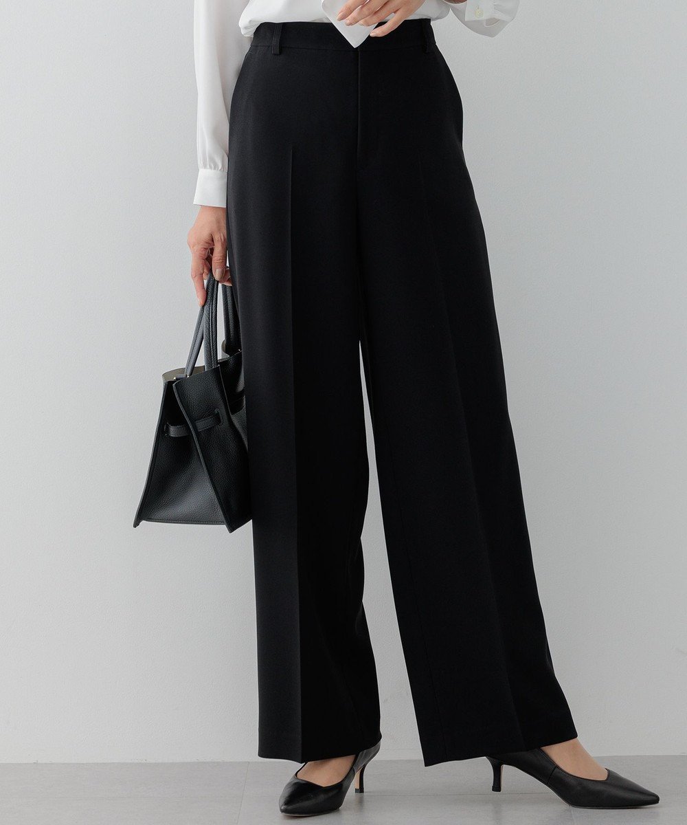 【23区/NIJYUSANKU】の【VERY・CLASSY.・LEE掲載/セットアップ対応】トリアセダブルジョーゼット フルレングス パンツ インテリア・キッズ・メンズ・レディースファッション・服の通販 founy(ファニー) 　雑誌掲載アイテム　Magazine Picks & Fashion Features　ファッション雑誌　Fashion Magazines　リー　LEE　ヴェリィ　VERY　クラッシィ　CLASSY.　ファッション　Fashion　レディースファッション　Fashion for Women　セットアップ　Matching Sets　レディースパンツ・ボトムス　Pants & Trousers / Bottoms　洗える　Machine Washable　3月号　March Issue　ジャケット　Jacket, Outerwear　ジョーゼット　Georgette, Semi-Sheer Fabric　ストレッチ　Stretch, Stretchy Fabric　セットアップ　Set-Up, Coordinated Outfit　センター　Center, Center Line　雑誌　Magazine, Fashion Magazine　テーパード　Tapered, Tapered Pants　定番　Standard, Basic Item　ペプラム　Peplum, Flared Hem　ワイド　Wide, Wide Fit　A/W・秋冬　Autumn/Winter　S/S・春夏　SS, Spring/Summer, Warm Season　夏　Summer　2023春夏・S/S　Spring/Summer 2023 SS23　2023年　2023　セレモニー　Ceremony　ビジネス 仕事 通勤　Business / Work / Commuting　ブラック系|ID: prp329100004926821 ipo3291000000036968146