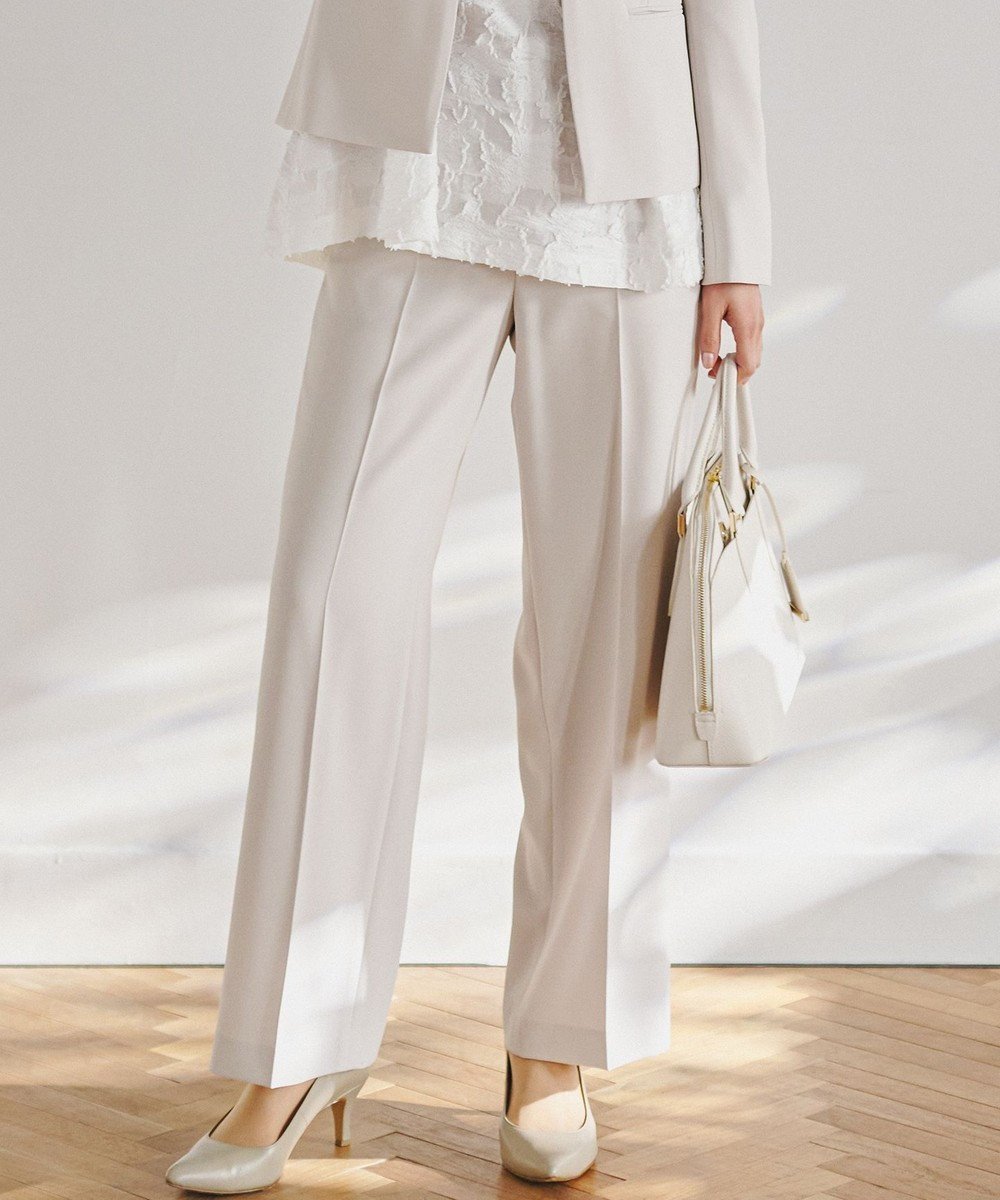 【23区/NIJYUSANKU】の【VERY・CLASSY.・LEE掲載/セットアップ対応】トリアセダブルジョーゼット フルレングス パンツ インテリア・キッズ・メンズ・レディースファッション・服の通販 founy(ファニー) 　雑誌掲載アイテム　Magazine Picks & Fashion Features　ファッション雑誌　Fashion Magazines　リー　LEE　ヴェリィ　VERY　クラッシィ　CLASSY.　ファッション　Fashion　レディースファッション　Fashion for Women　セットアップ　Matching Sets　レディースパンツ・ボトムス　Pants & Trousers / Bottoms　洗える　Machine Washable　3月号　March Issue　ジャケット　Jacket, Outerwear　ジョーゼット　Georgette, Semi-Sheer Fabric　ストレッチ　Stretch, Stretchy Fabric　セットアップ　Set-Up, Coordinated Outfit　センター　Center, Center Line　雑誌　Magazine, Fashion Magazine　テーパード　Tapered, Tapered Pants　定番　Standard, Basic Item　ペプラム　Peplum, Flared Hem　ワイド　Wide, Wide Fit　A/W・秋冬　Autumn/Winter　S/S・春夏　SS, Spring/Summer, Warm Season　夏　Summer　2023春夏・S/S　Spring/Summer 2023 SS23　2023年　2023　セレモニー　Ceremony　ビジネス 仕事 通勤　Business / Work / Commuting　ベージュ系|ID: prp329100004926821 ipo3291000000036968147