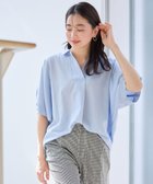 【エニー/ANY】の【新色追加】スキッパーネック袖タックブラウス 人気、トレンドファッション・服の通販 founy(ファニー) ファッション Fashion レディースファッション Fashion for Women トップス・カットソー Cut & Sew Tops シャツ・ブラウス・オフィスカジュアル Elegant Blouses & Button-Ups スキッパー Skipper, Open Collar ストライプ Stripe, Striped Pattern デニム Denim, Jeans Material フェミニン Feminine, Girly 夏 Summer 春 Spring S/S・春夏 SS, Spring/Summer, Warm Season 無地 Plain, Solid Color thumbnail ライトブルー|ID: prp329100004926850 ipo3291000000036968330