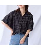 【エニー/ANY】の【新色追加】スキッパーネック袖タックブラウス 人気、トレンドファッション・服の通販 founy(ファニー) ファッション Fashion レディースファッション Fashion for Women トップス・カットソー Cut & Sew Tops シャツ・ブラウス・オフィスカジュアル Elegant Blouses & Button-Ups スキッパー Skipper, Open Collar ストライプ Stripe, Striped Pattern デニム Denim, Jeans Material フェミニン Feminine, Girly 夏 Summer 春 Spring S/S・春夏 SS, Spring/Summer, Warm Season 無地 Plain, Solid Color thumbnail ブラックドット|ID: prp329100004926850 ipo3291000000036968341