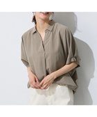 【エニー/ANY】の【新色追加】スキッパーネック袖タックブラウス 人気、トレンドファッション・服の通販 founy(ファニー) ファッション Fashion レディースファッション Fashion for Women トップス・カットソー Cut & Sew Tops シャツ・ブラウス・オフィスカジュアル Elegant Blouses & Button-Ups スキッパー Skipper, Open Collar ストライプ Stripe, Striped Pattern デニム Denim, Jeans Material フェミニン Feminine, Girly 夏 Summer 春 Spring S/S・春夏 SS, Spring/Summer, Warm Season 無地 Plain, Solid Color thumbnail カーキ|ID: prp329100004926850 ipo3291000000036968343