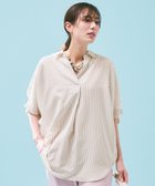 【エニー/ANY】の【新色追加】スキッパーネック袖タックブラウス 人気、トレンドファッション・服の通販 founy(ファニー) ファッション Fashion レディースファッション Fashion for Women トップス・カットソー Cut & Sew Tops シャツ・ブラウス・オフィスカジュアル Elegant Blouses & Button-Ups スキッパー Skipper, Open Collar ストライプ Stripe, Striped Pattern デニム Denim, Jeans Material フェミニン Feminine, Girly 夏 Summer 春 Spring S/S・春夏 SS, Spring/Summer, Warm Season 無地 Plain, Solid Color thumbnail ベージュストライプ|ID: prp329100004926850 ipo3291000000036968347