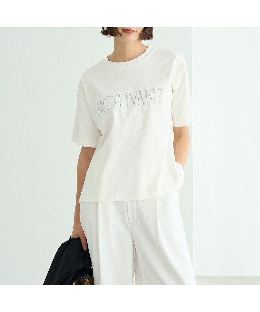 【アンフィーロ 自由区/UNFILO】のBEAUTY FORM-Tコットン ロゴ半袖T インテリア・キッズ・メンズ・レディースファッション・服の通販 founy(ファニー) 　ファッション　Fashion　レディースファッション　Fashion for Women　トップス・カットソー　Cut & Sew Tops　シャツ・ブラウス・オフィスカジュアル　Elegant Blouses & Button-Ups　ロングTシャツ・Tシャツ　Longline T-Shirts & Tees　カットソー・ベーシックTシャツ　Cut-and-Sewn Tops / Stretch Tees & Basics　春　Spring　カットソー　Cut and Sewn Top　ストレッチ　Stretch, Stretchy Fabric　半袖　Short Sleeve, Half Sleeve　S/S・春夏　SS, Spring/Summer, Warm Season　夏　Summer　エレガント 上品　Elegant　[NEW]ホワイト|ID: prp329100004926889 ipo3291000000036968623