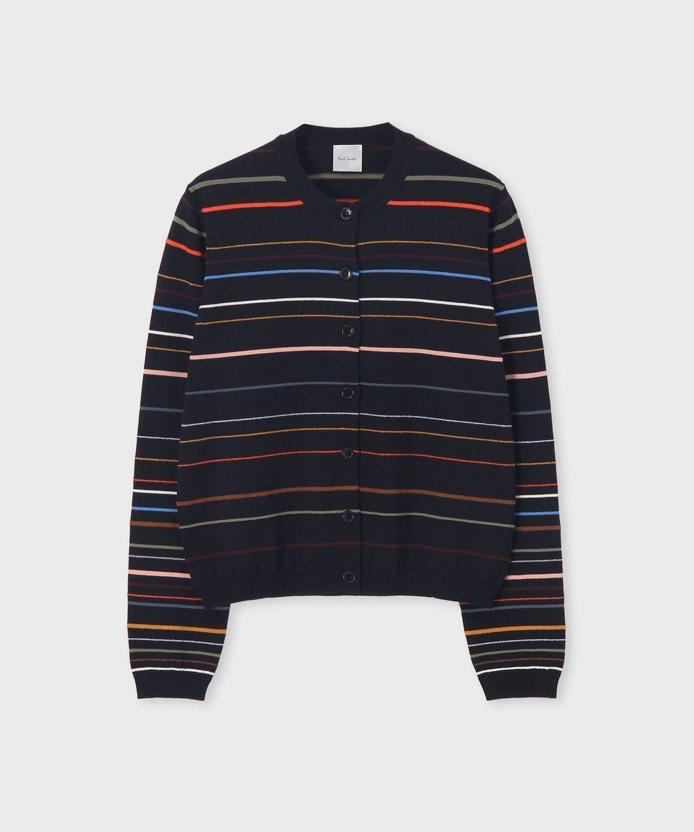 【ポール スミス/Paul Smith】のマルチカラーライン カーディガン 人気、トレンドファッション・服の通販 founy(ファニー) 　ファッション　Fashion　レディースファッション　Fashion for Women　トップス・カットソー　Cut & Sew Tops　カーディガン・羽織り　Layered Style Cardigans　カーディガン　Cardigan, Knitwear　コンパクト　Compact, Small Size　ストライプ　Stripe, Striped Pattern　バランス　Balance, Style Balance　フレア　Flare, Flared　ワイド　Wide, Wide Fit　夏　Summer　S/S・春夏　SS, Spring/Summer, Warm Season　A/W・秋冬　Autumn/Winter　 other-1|ID: prp329100004932238 ipo3291000000037019577