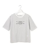 【アイシービー/iCB】の【30th ANNIVERSARY】 PARIS ボーダーTシャツ 人気、トレンドファッション・服の通販 founy(ファニー) ファッション Fashion レディースファッション Fashion for Women トップス・カットソー Cut & Sew Tops シャツ・ブラウス・オフィスカジュアル Elegant Blouses & Button-Ups ロングTシャツ・Tシャツ Longline T-Shirts & Tees カットソー・ベーシックTシャツ Cut-and-Sewn Tops / Stretch Tees & Basics 春 Spring カットソー Cut and Sewn Top ネックレス Necklace, Pendant Necklace パール Pearl, Pearl Accent フロント Front, Front Design プリント Print, Printed Pattern ボーダー Border, Stripe S/S・春夏 SS, Spring/Summer, Warm Season 夏 Summer エレガント 上品 Elegant 2025年 2025 2025-2026秋冬・A/W Autumn/Winter 2025–26 AW25–26 2026年 2026 thumbnail グレー×オフホワイト|ID: prp329100004932240 ipo3291000000037019593
