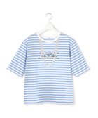 【アイシービー/iCB】の【30th ANNIVERSARY】 PARIS ボーダーTシャツ 人気、トレンドファッション・服の通販 founy(ファニー) ファッション Fashion レディースファッション Fashion for Women トップス・カットソー Cut & Sew Tops シャツ・ブラウス・オフィスカジュアル Elegant Blouses & Button-Ups ロングTシャツ・Tシャツ Longline T-Shirts & Tees カットソー・ベーシックTシャツ Cut-and-Sewn Tops / Stretch Tees & Basics 春 Spring カットソー Cut and Sewn Top ネックレス Necklace, Pendant Necklace パール Pearl, Pearl Accent フロント Front, Front Design プリント Print, Printed Pattern ボーダー Border, Stripe S/S・春夏 SS, Spring/Summer, Warm Season 夏 Summer エレガント 上品 Elegant 2025年 2025 2025-2026秋冬・A/W Autumn/Winter 2025–26 AW25–26 2026年 2026 thumbnail サックス×オフホワイト|ID: prp329100004932240 ipo3291000000037019595