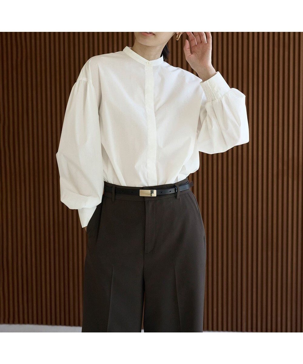 【アンフィーロ 自由区/UNFILO】の【新色追加】ボリュームスリーブ ブラウス インテリア・キッズ・メンズ・レディースファッション・服の通販 founy(ファニー) 　ファッション　Fashion　レディースファッション　Fashion for Women　トップス・カットソー　Cut & Sew Tops　シャツ・ブラウス・オフィスカジュアル　Elegant Blouses & Button-Ups　ボリューム袖・フリルスリーブブラウス　Voluminous & Ruffle Sleeves / Puffy Sleeve Tops　カフス　Cuff Design　抗菌　Antibacterial, Bacteria-Resistant　ストライプ　Stripe, Striped Pattern　スリーブ　Sleeve, Long Sleeve / Short Sleeve　なめらか　Smooth, Silky Texture　ブロード　Broadcloth, Fine Cotton　モノトーン　Monotone, Black and White　無地　Plain, Solid Color　A/W・秋冬　Autumn/Winter　新作・新入荷　New Arrivals / New In　オフ|ID: prp329100004932252 ipo3291000000037019691