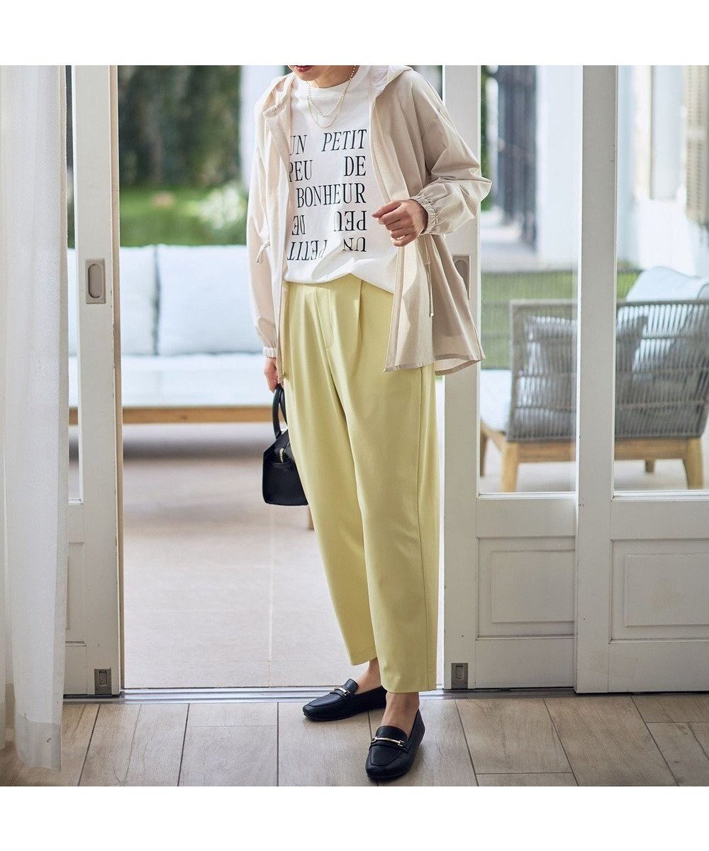 【エニー/ANY】のイージーケアライトストレッチテーパードパンツ インテリア・キッズ・メンズ・レディースファッション・服の通販 founy(ファニー) 　ファッション　Fashion　レディースファッション　Fashion for Women　パンツ　Pants & Trousers　春　Spring　洗える　Machine Washable　カットソー　Cut and Sewn Top　ジャケット　Jacket, Outerwear　ストレッチ　Stretch, Stretchy Fabric　テーパード　Tapered, Tapered Pants　定番　Standard, Basic Item　フラット　Flat, Flat Shoes　S/S・春夏　SS, Spring/Summer, Warm Season　夏　Summer　セレモニー　Ceremony　イエロー|ID: prp329100004932277 ipo3291000000037019902