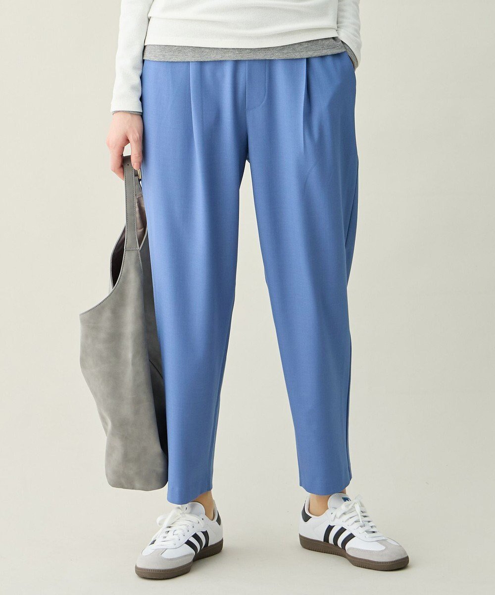 【エニー/ANY】のイージーケアライトストレッチテーパードパンツ インテリア・キッズ・メンズ・レディースファッション・服の通販 founy(ファニー) 　ファッション　Fashion　レディースファッション　Fashion for Women　パンツ　Pants & Trousers　春　Spring　洗える　Machine Washable　カットソー　Cut and Sewn Top　ジャケット　Jacket, Outerwear　ストレッチ　Stretch, Stretchy Fabric　テーパード　Tapered, Tapered Pants　定番　Standard, Basic Item　フラット　Flat, Flat Shoes　S/S・春夏　SS, Spring/Summer, Warm Season　夏　Summer　セレモニー　Ceremony　ブルー|ID: prp329100004932277 ipo3291000000037019910