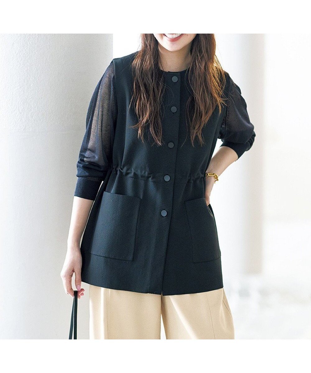 【アンフィーロ 自由区/UNFILO】のフォルムニットジレ インテリア・キッズ・メンズ・レディースファッション・服の通販 founy(ファニー) 　ファッション　Fashion　レディースファッション　Fashion for Women　アウター　Coat / Outerwear Collection　トップス・カットソー　Cut & Sew Tops　ニット　Knit Tops & Sweaters　ベスト&ジレ / 重ね着スタイル　Vests & Gilets　ウォッシャブル　Machine Washable　シェイプ　Shape, Slim Fit　ストレッチ　Stretch, Stretchy Fabric　セーター　Sweater, Knitwear　タンク　Tank Top, Sleeveless Top　フォルム　Silhouette, Form　ボトム　Bottoms, Lower Wear　ミラノリブ　Milano Rib, Milano Stitch　ロング　Long, Long-Length　夏　Summer　春　Spring　S/S・春夏　SS, Spring/Summer, Warm Season　軽量　Lightweight, Ultra Light　ブラック|ID: prp329100004932284 ipo3291000000037019950